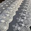 Encaje hueco soluble en agua de fábrica, ancho de 20 cm, borde de hilo de algodón, malla, racimo de flores, bordado de encaje, tela de bordado