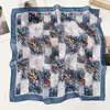 Novo Lenço Quadrado Pequeno de Algodão e Linho Floral Retrô para Mulheres, Lenço de Pescoço Decorativo Versátil, Lenço de Cabeça Moderno e Elegante, Multifuncional