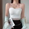 Camisole Estilo Pure Wish Tomara-que-caia Top Interno Slim-fit Top para Usar por Cima Confortável Respirável Faixa para o Peito Sutiã com Bojo Fixo Sem Costura