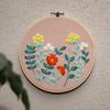 Bordado inglés material diy envoltura bordado mariposa flor pintura colgante bordado Lu hecho a mano punto de cruz novato colgante de aguja