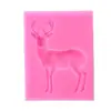Molde de Silicone Líquido DIY Cervo Natalino Alce Bolo Chocolate Flip Açúcar Silicone Cavalo de Tróia Decorativo Modelagem Molde