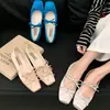Bailarinas Francesas de Punta Cuadrada con Lazo para Mujer 2026 Primavera Verano Nuevos Suaves Aumento Interno de Altura Mary Janes de Corte Bajo Zapatos Individuales