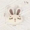 Patches de Tecido Doces Estilo Coreano Série de Cores Quentes Simples Acessórios de Coelho Flor Acessórios para Prendedores de Cabelo Acessórios para Cabeça Tecido Autoadesivo
