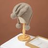 Gorro de Cachemira Niños 100 Cachemira Pura Otoño e Invierno Nuevo Calado Tejido Grueso Cálido Protección para las Orejas Sombrero Comercio Exterior