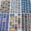 Cuentas de vidrio de 13 x 18 mm, cuentas planas rectangulares con forma de cuentas, colgante mágico galvanizado, accesorios de joyería DIY al por mayor