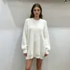 Suéter Pulôver Gola Redonda Cruzado de Veludo Imitação de Minky para Mulheres, Novo Estilo Outono e Inverno, Solto, Macio, Tricô Grosso para Roupa Externa