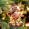 Amazon Novo 2026 Natal Pingente Acrílico Animal Chapéu de Natal Transfronteiriço Decoração de Árvore de Natal Pingente Atacado