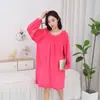 Tamanho plus size Nova Roupa de Massagem Beauty Massageador Terapêutico Roupa de Dormir Roupas de Casa Pijama Solto Plus Gordura Outono e Inverno Engrossado menina cheinha