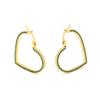 Aretes Verano de Alta Gama Huecos Amor Aretes Europeos y Americanos Simples Aretes de Diamantes en Forma de Corazón Argolla para la Oreja de Lujo Ligero para Mujer