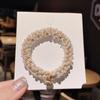 Exquisita Elegante Banda de Goma para el Cabello con Pedrería Banda para el Cabello Diadema Femenina Popular Ins Cuerda para el Cabello Estuche de Cuero Joyería de Alta Gama
