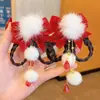 Ano Novo das meninas acessórios de cabelo peruca laço Ano Novo hairpin bebê festivo hairpin estilo chinês cocar de ano novo das crianças