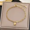 Pulseira Meichen Estilo Europeu e Americano Cor Dourada 18K Não Desbota Simples Versátil Personalidade Moda Luxo Leve Joias Transfronteiriças para Mulheres