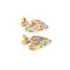 Brincos Europeus e Americanos Exagerados Elegantes Versáteis Camada Dupla Diamante Colorido Brincos de Coração Brincos de Coração Cheio de Diamante em Formato de Coração Mulheres