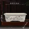 Maceta de flor de arena morada pintada al por mayor de fábrica, hecha a mano, rectangular para suculentas, grande, pequeña, creativa, para bonsái, orquídea, maceta especial