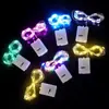 Caja Blanca Pequeña Caja de Batería LED Cadena de Luces con Flores Festivas Intermitentes Caja de Regalo para Pastel Luces Decorativas Caja Cuadrada Pequeña Luces de Cable de Cobre