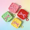 Nova Carteira de Moedas de Silicone Atacado, Carteira de Moedas com Furo de Laço Cor Macaron, Mini Bolsa de Armazenamento Portátil