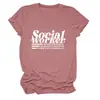 Assistente Social Algum Site Independente Amazon Ebay Confortável Versátil Estiloso Camiseta Feminina Gola Redonda Manga Curta
