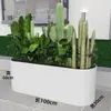 Combinación de Macetero de Acero Inoxidable para Exteriores Hoja Galvanizada Macetero de Hierro Forjado Balcón Patio Exterior Comercial Macetero para Exteriores