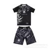 Traje de Boxe Conjunto UFC para Homens e Mulheres, Shorts de Muay Thai para Fitness Esportivo, Roupa de Treinamento para Luta, Equipamento de Manga Curta Alta Elasticidade