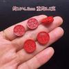 Accesorios Naturales de Arena Roja de Alto Contenido con Caracteres de Doble Felicidad, Ocho Trigramas, Mantra Auspicioso de Seis Palabras, Pulseras de Cinabrio para Hombres y Mujeres al por Mayor