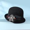 Nuevo Sombrero de Punto Desnatado de Primavera y Verano para Mujer con Flores, Sombrero de Pescador Transpirable con Sombra, Plegable, Moderno, Hueco, Sombrero de Cubo Pequeño