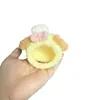 Muñeca de Verdura Tejida a Crochet Hecha a Mano de Peluche Original Oso Autocrítico con Gorro Vestido Hecho a Mano DIY Accesorios Suaves y Lindos