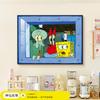 Pintura Decorativa para Caja de Medidor Eléctrico de Bob Esponja, Caja de Distribución Eléctrica de Dibujos Animados Sin Taladro, Pintura Colgante Minimalista Moderna para Cubrir la Caja en la Sala de Estar