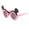 2026 Gafas de Sol de Dibujos Animados para Niños Modernas con Bloques de Color Mickey Mouse Marco Grande Niños y Niñas Anti-UV Polarizadas Silicona Suave Modelo Nuevo