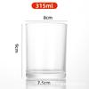 Vaso de Vidrio Grueso Simple para Velas Vaso de Vidrio Transparente para Velas Vaso para Velas de Aromaterapia DIY Adornos para Portavelas de Dormitorio