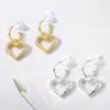 Pendientes de Amor con Textura Retro, Pendientes de Aro Lisos Elegantes, Lujo Ligero, Moda Exquisita, Pendientes Versátiles para Mujer