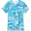 Atacado Europeu e Americano Transfronteiriço Mais Vendido Impressão Digital 3D Cubo de Gelo Frio Efeito Tridimensional Camiseta Casual de Manga Curta de Verão para Crianças