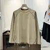 Camiseta de Manga Longa com Bloqueio de Cores Estilo Montanha para Uso Externo, Secagem Rápida, Outono, Modelagem Solta, Levemente Elástica, Camada Base Esportiva para Homens e Mulheres