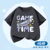 Camiseta de Manga Corta para Niños Verano Nuevo Béisbol Niño Niños Holgada Transpirable Algodón Trendy Niño Casual Top