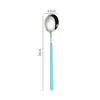 Cuchara Redonda de Acero Inoxidable Estilo Coreano Cuchara Jingle Celebridad de Internet Cuchara de Mango Largo Casera para Tremella y Nido de Pájaro Cuchara para Postre de Boda