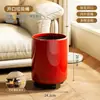 Cubo de basura para sala de estar, Contenedor de basura doméstico de alta gama de gran capacidad para cocina, inodoro, baño, dormitorio, con tapa y ruedas