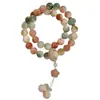 Flor Rara Color Piel Jade-like Material Viejo Bodhi Anillo de Mano Dedo Anular Semilla de Bodhi Suave Wenwan Estudiante Alivio del Estrés Pulsera de Cuentas de Oración Femenina