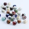 Cuentas de cerámica de horno Jingdezhen, cuentas sueltas de 10 mm para manualidades, pulseras, collares, accesorios de joyería al por mayor