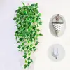 Trepadeiras artificiais com folhas de plástico, adequadas para pendurar na parede interna, plantas pendentes e cestos suspensos.