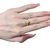 Anillo Sencillo y Único de Oro con Diamantes Brillantes, Diseño de Nicho, Elegante y Exquisito, Lujo Ligero, Anillo Retro Moderno y Versátil