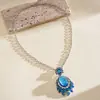 Novo colar geométrico oval cravejado de diamantes estilo europeu e americano, corrente de clavícula requintada de luxo leve transfronteiriça, joia feminina exclusiva de nicho de alta qualidade