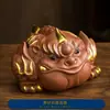 Adorno de Mascota de Té de Arcilla Púrpura Dehua, Juguete de Té Animal Pixiu del Zodiaco, Soporte para Incienso, Mascota de Té Pequeña que Cambia de Color