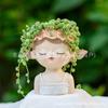 Maceta Suculenta de Hada Pequeña Linda y Hermosa Artesanías de Resina Jardín de Patio Sala de Estar Estudio Decoraciones