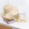 Chapéu de Palha com Proteção Solar para Menina de Verão Chapéu de Palha Pequena Princesa de Verão Proteção Solar para Praia Aba Larga Tulipa Chapéu de Pescador Chapéu de Palha