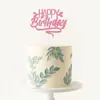 Topper de Pastel Brillante de Colores Transfronterizo Reina Feliz Cumpleaños Inserto de Papel en Inglés Bandera de Decoración para Postre de Fiesta