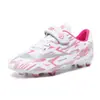 Zapatos de fútbol transfronterizos para niños y niñas con cierres de velcro, tacos TF, tacos largos, zapatos de entrenamiento para estudiantes y jóvenes, zapatos de clavos para competición