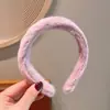Faixa de Cabelo de Lã de Cordeiro para Mulheres, Novo Estilo Coreano Outono e Inverno, Faixa de Cabeça para Lavar o Rosto de Celebridade da Internet, Prendedor de Cabelo Retrô, Faixa de Cabeça Simples e Elegante de Pelúcia