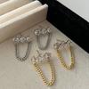 Pendientes de circonita con diseño de nicho, elegantes pendientes de circonita con borlas largas y destellos de estilo europeo y americano, pendientes de viento frío de alta calidad para mujer