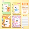 Mini Cuaderno Espiral de Dibujos Animados A7, Engrosado con Líneas Horizontales, 50 Páginas, Cuaderno Portátil, Bloc de Notas de Bolsillo para Estudiantes, Venta al por Mayor para Premios