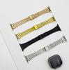 Adequado para AppleWatch7/8/9 geração ultrafina pulseira de aço de três esferas Huawei gt4 pulseira de relógio de folha de aço inoxidável