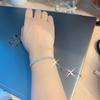Pulsera de circón elegante de hadas súper pulsera de diseño nicho temperamento estilo frío simple estudiante novias pulsera femenina